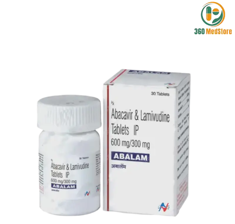 Abalam - Abacavir 600mg + Lamivudine 300mg x 30 Tablets (Generic Kivexa) - HIV Medication