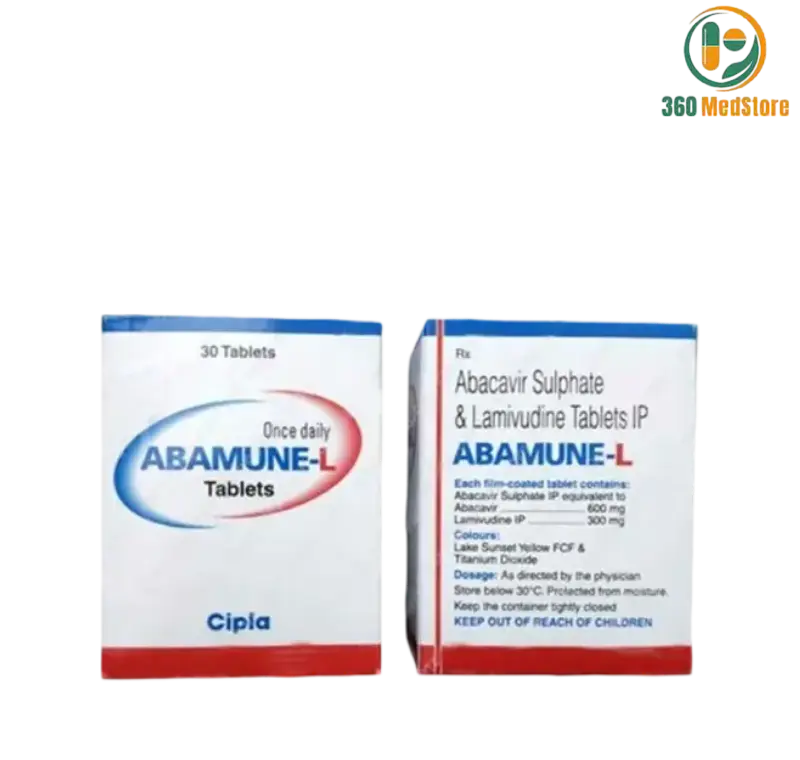 Abamune-L - Abacavir 600mg + Lamivudine 300mg x 30 Tablets (Generic Kivexa) - HIV Medication