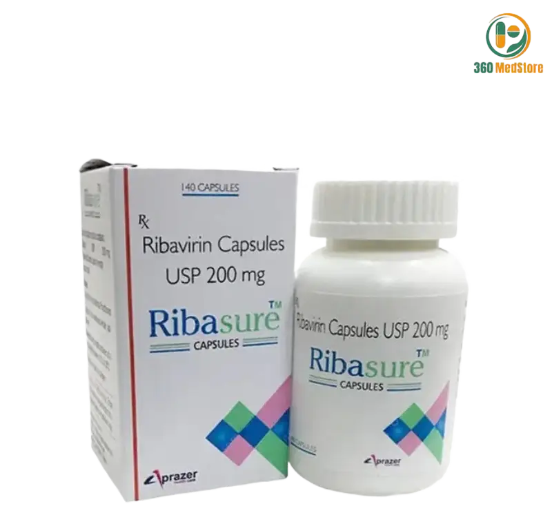 Ribasure - Ribavirin 200mg x 140 Capsules (Generic Sovaldi) - Hepatitis C Medication