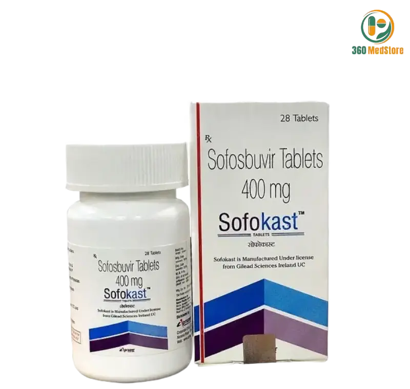 Sofokast - Sofosbuvir 400mg x 28 Tablets (Generic Sovaldi) - Hepatitis C Medication