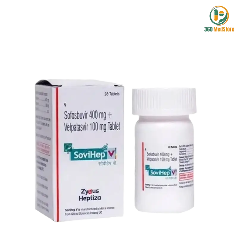 Sovihep V - Sofosbuvir 400mg + Velpatasvir 100mg x 28 Tablets (Generic Epclusa) - Hepatitis C Medication