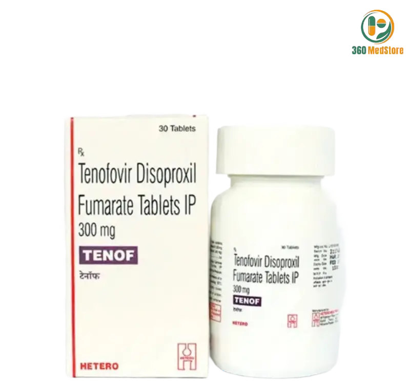 Tenof - Tenofovir Disoproxil Fumarate 300 mg x 30 Tablets (Generic Viread) - HIV Medication