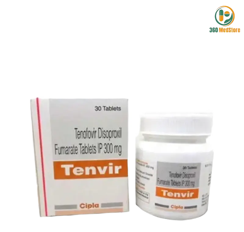 Tenvir (Tenofovir Disoproxil Fumarate 300 mg) x 30 Tablets