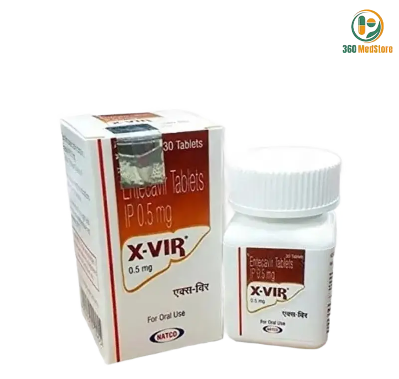 XVIR - Entecavir 0.5 mg x 30 Tablets (Generic Baraclude) - Hepatitis B Medication