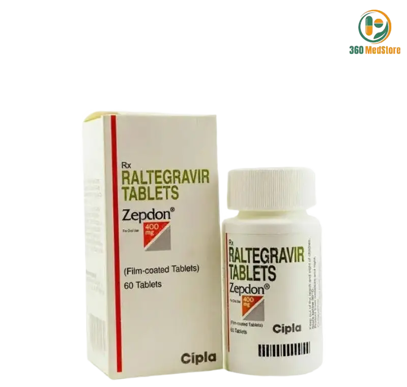 Zepdon - Raltegravir 400 mg x 60 Tablets (Generic Isentress) - HIV Medication