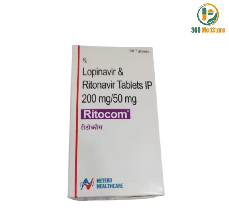 LOPINAVIR/RITONAVIR 200 mg/50 mg (Ritocom) × 30 Tablets