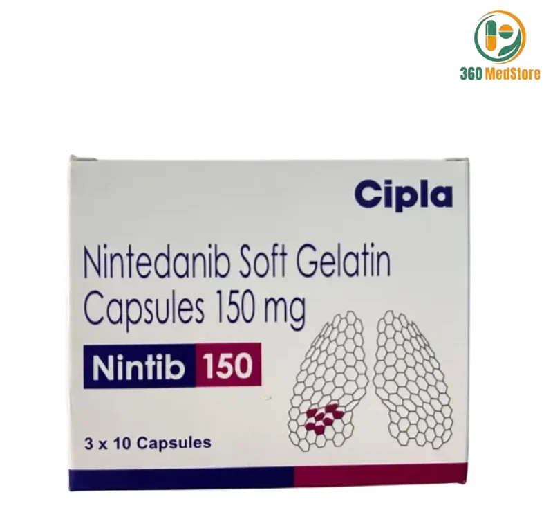 NINTEDANIB 150 mg (Nintib) × 30 Capsules